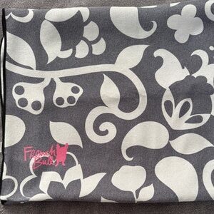 French Bull Gray and White Yoga mat cover
